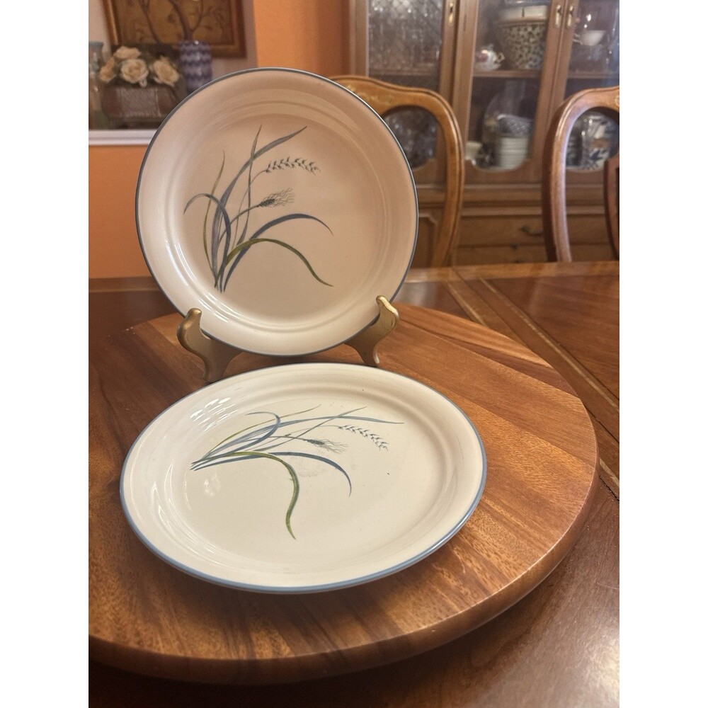 Corelle USA COASTAL BREEZE PATTERN Salad PLATES Blue Green (set of 2) - Picture 6 of 8